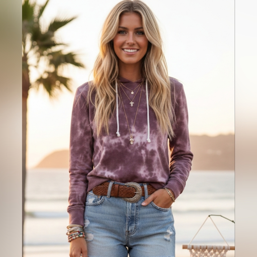 Threads 4 Thought Roe Tonal Cloud Wash Hoodie Mauve Multi XS 326